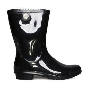UGG® Sienna Black Patent Rain Boots Women's Size 8